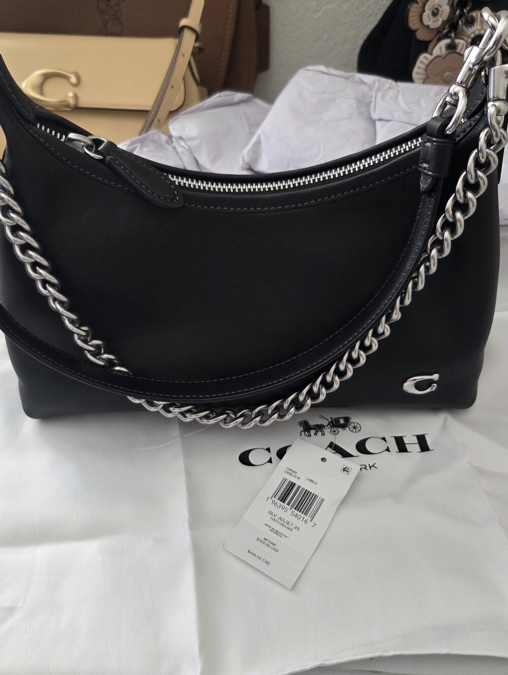 Coach Juliet 25 Shoulder Bag Crossbody Black/Silver - Picture 13 of 14